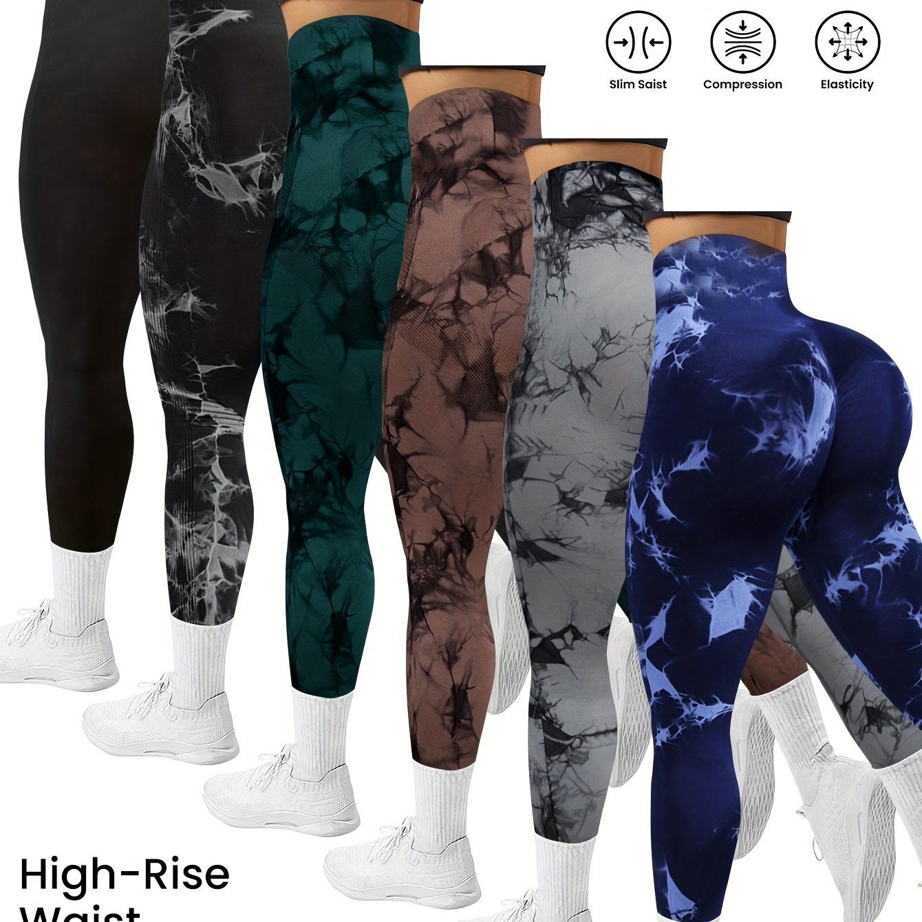 pack de 6 leggings de sport femme